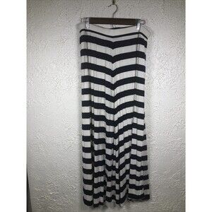 New York & Company Large  Navy and White Stripe Maxi Skirt, Nautical, Coastal